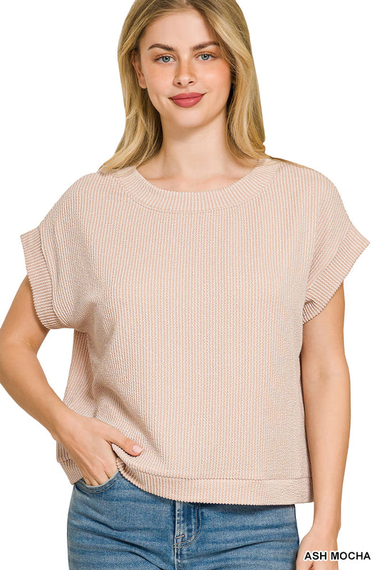 OL Ribbed Cap Sleeve Top