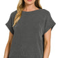 Ribbed Cap Sleeve Top