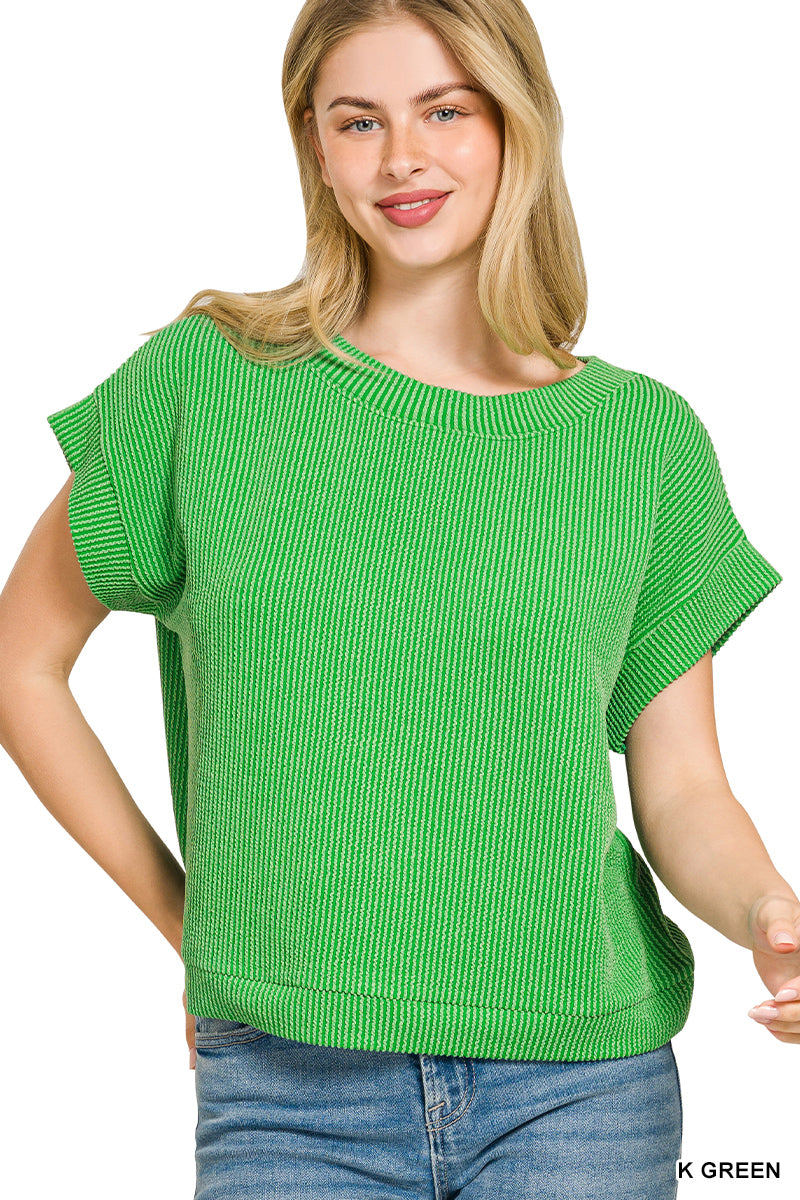 OL Ribbed Cap Sleeve Top