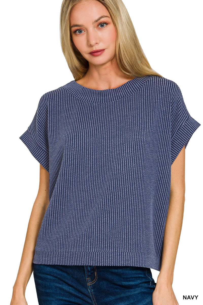 OL Ribbed Cap Sleeve Top