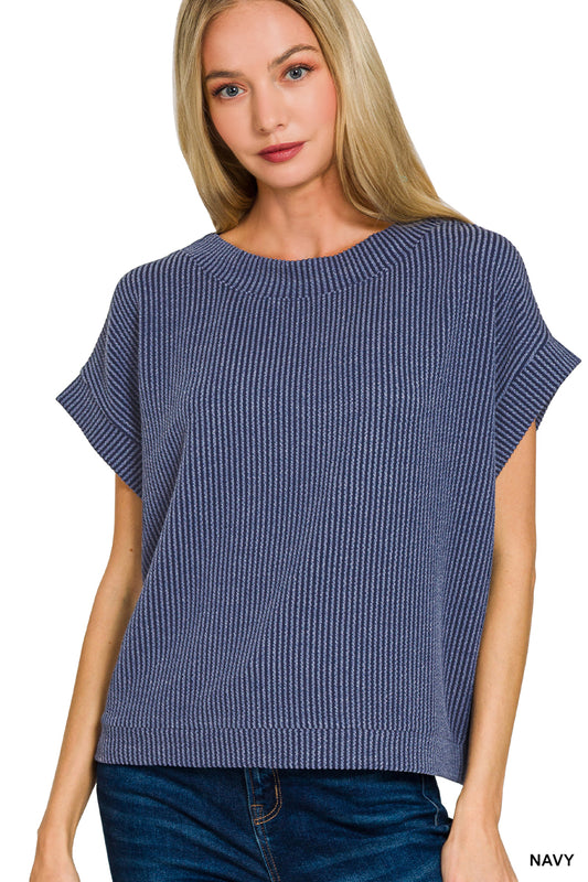 OL Ribbed Cap Sleeve Top