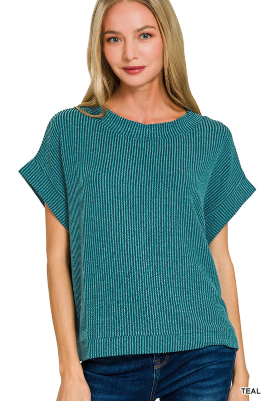 OL Ribbed Cap Sleeve Top