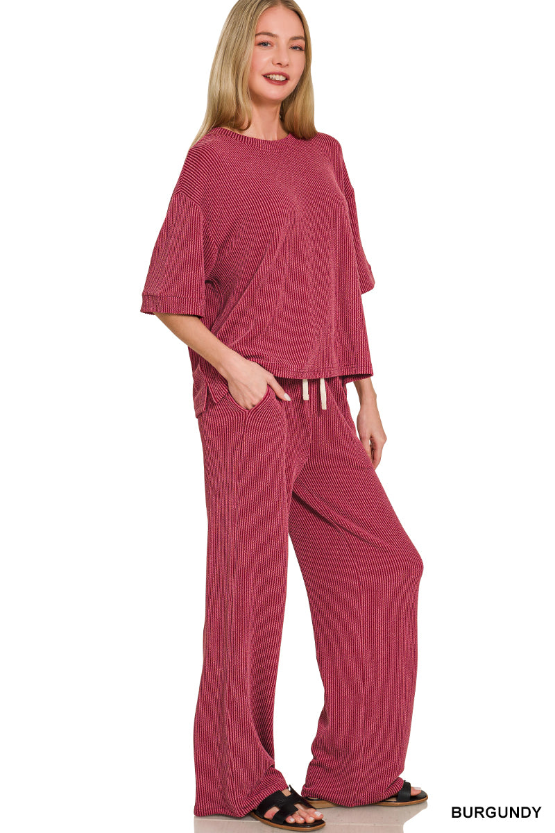 OL Ribbed Pant Set