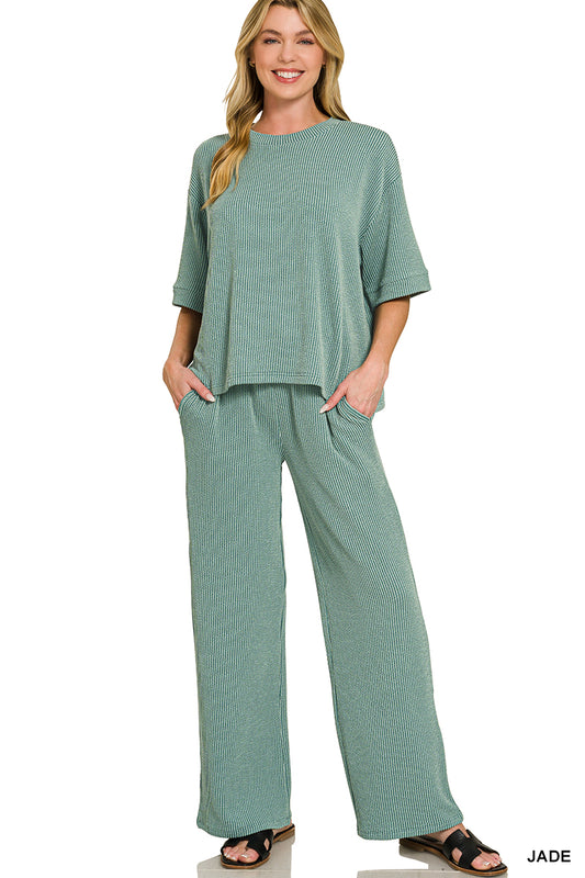OL Ribbed Pant Set