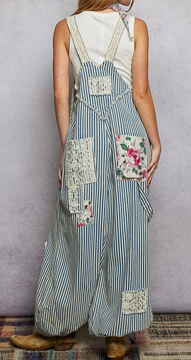 OL Lace Patch Jogger Overall