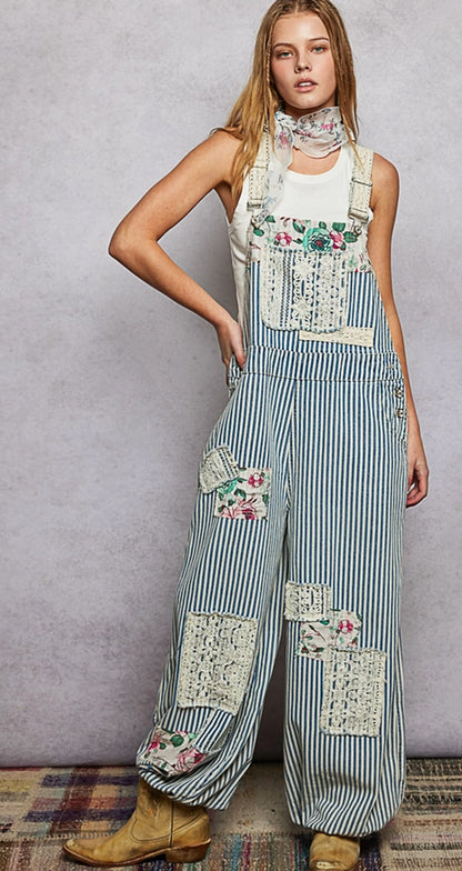 OL Lace Patch Jogger Overall