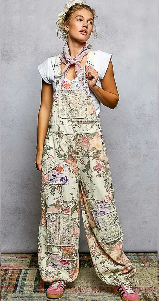 OL Lace Patch Jogger Overall