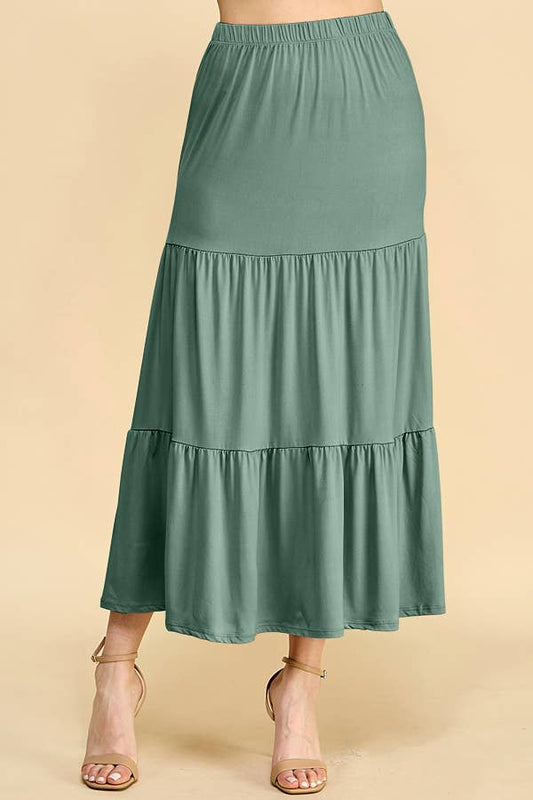 Tiered Maxi Skirt