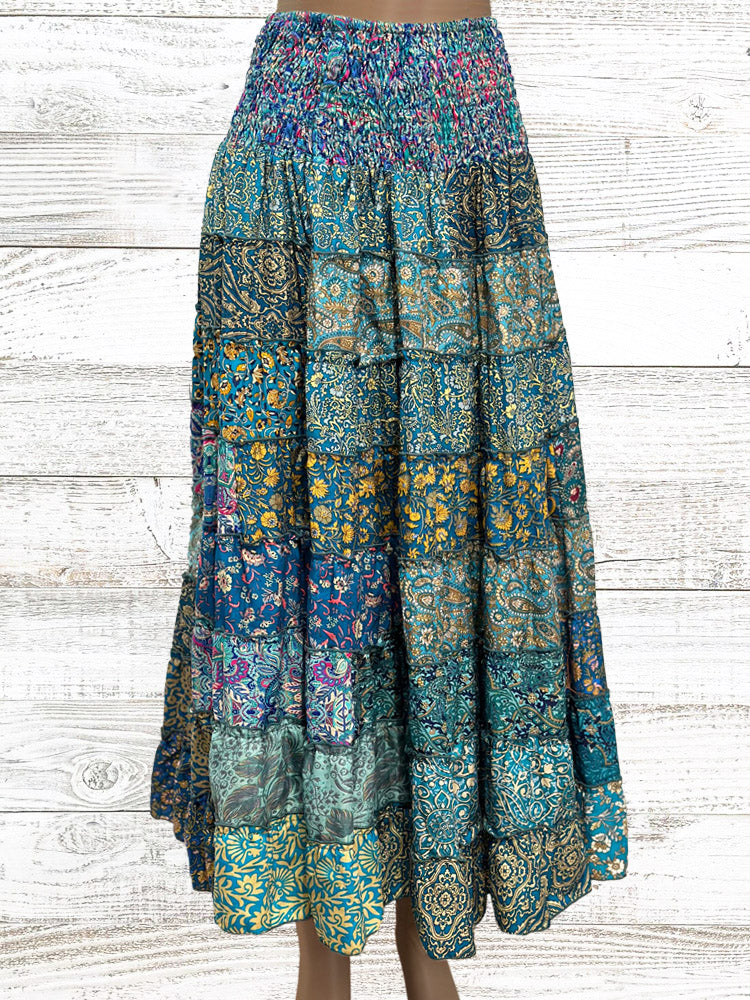 Patchwork Tier Skirt