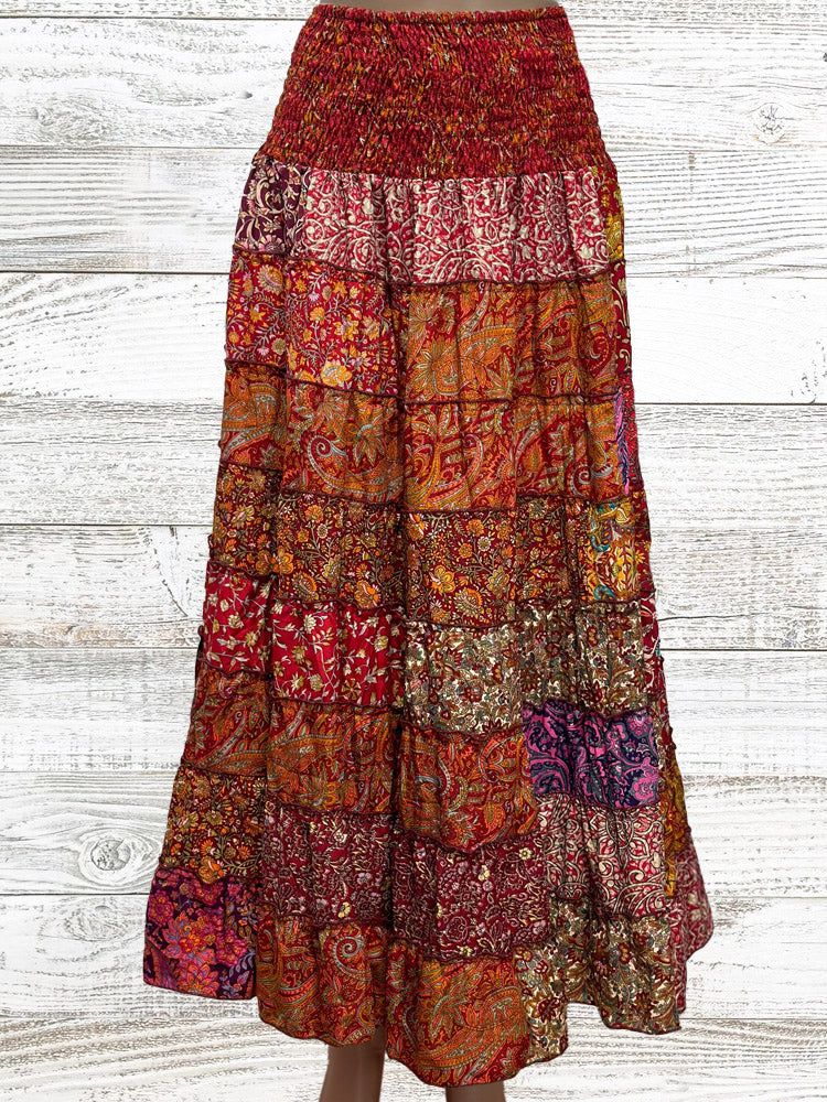 Patchwork Tier Skirt