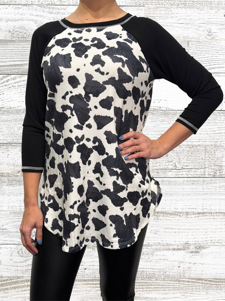 Animal Print Top - Cow