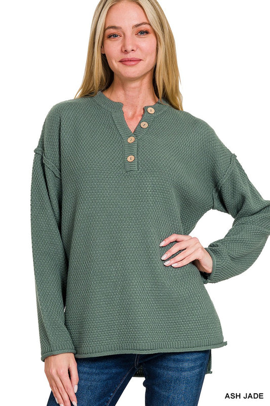 Henley Style Sweater