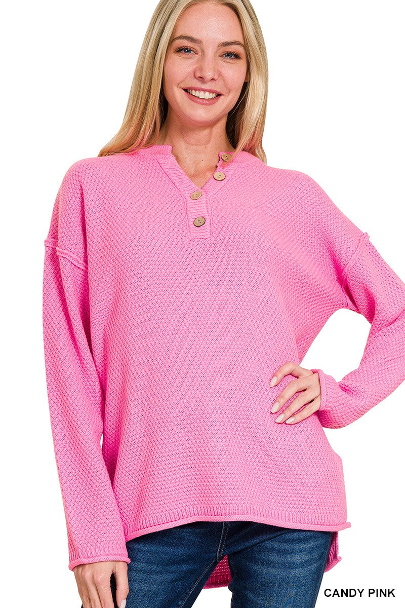 Henley Style Sweater