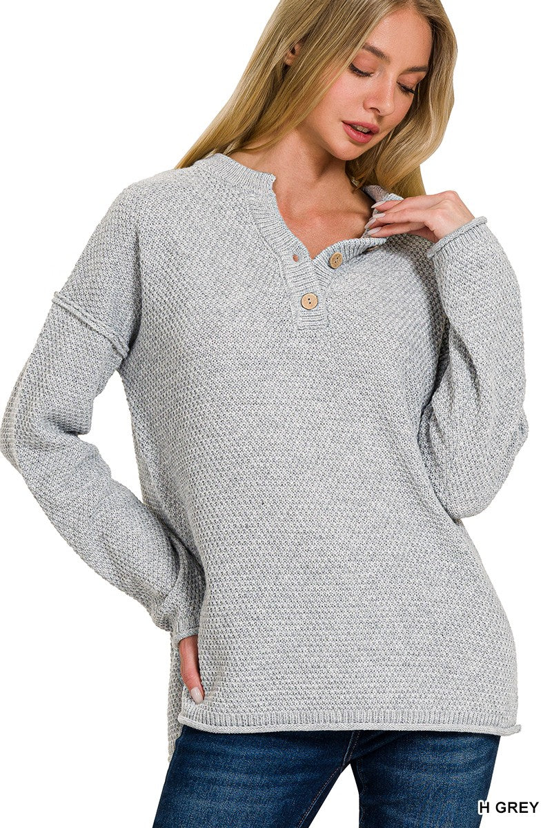 Henley Style Sweater