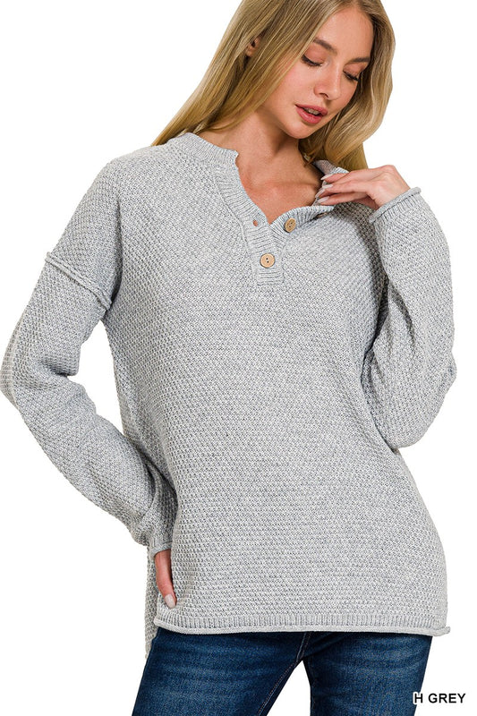 Henley Style Sweater