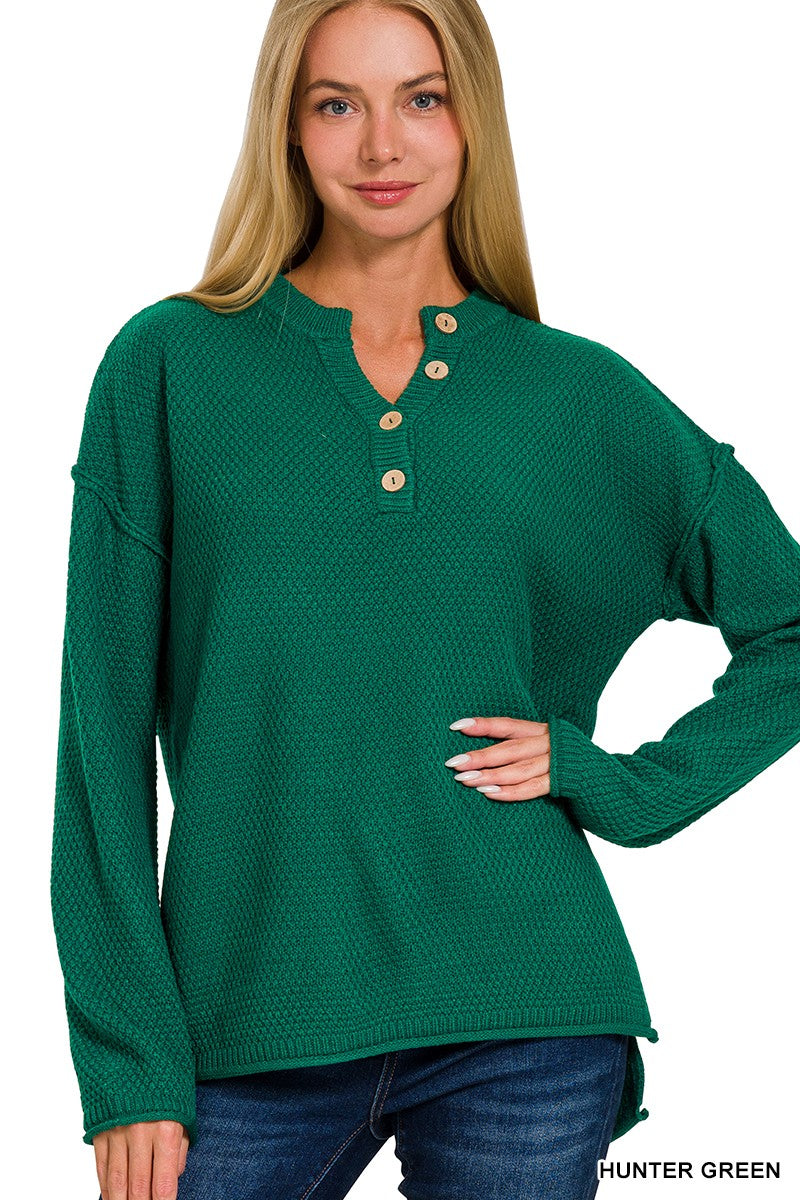 Henley Style Sweater