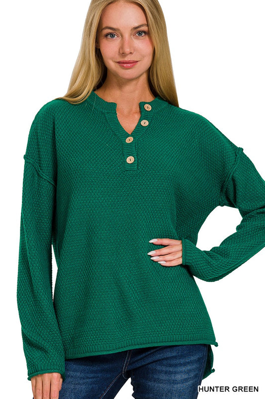 Henley Style Sweater