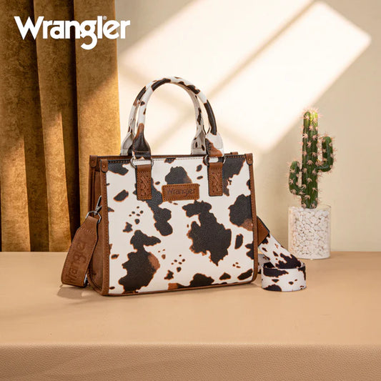 Wrangler Cow Print Tote Crossbody