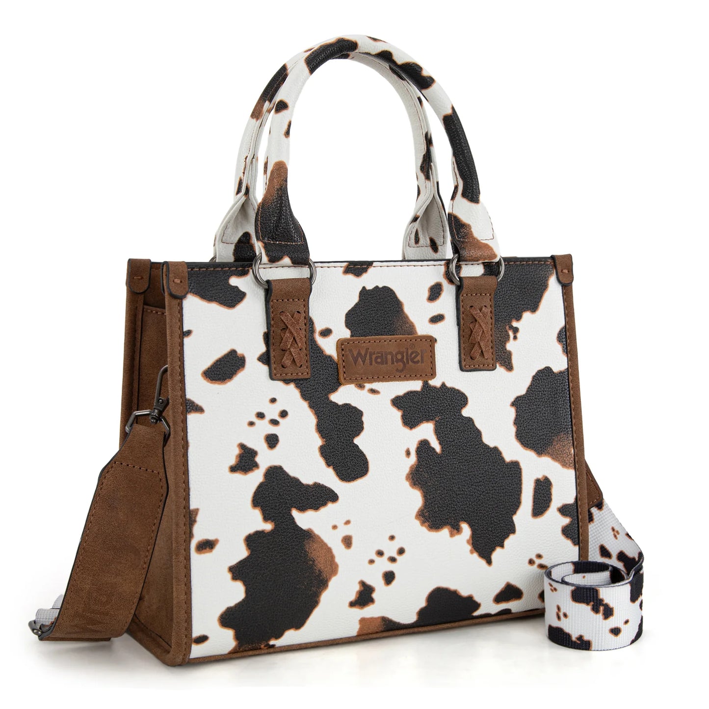 Wrangler Cow Print Tote Crossbody