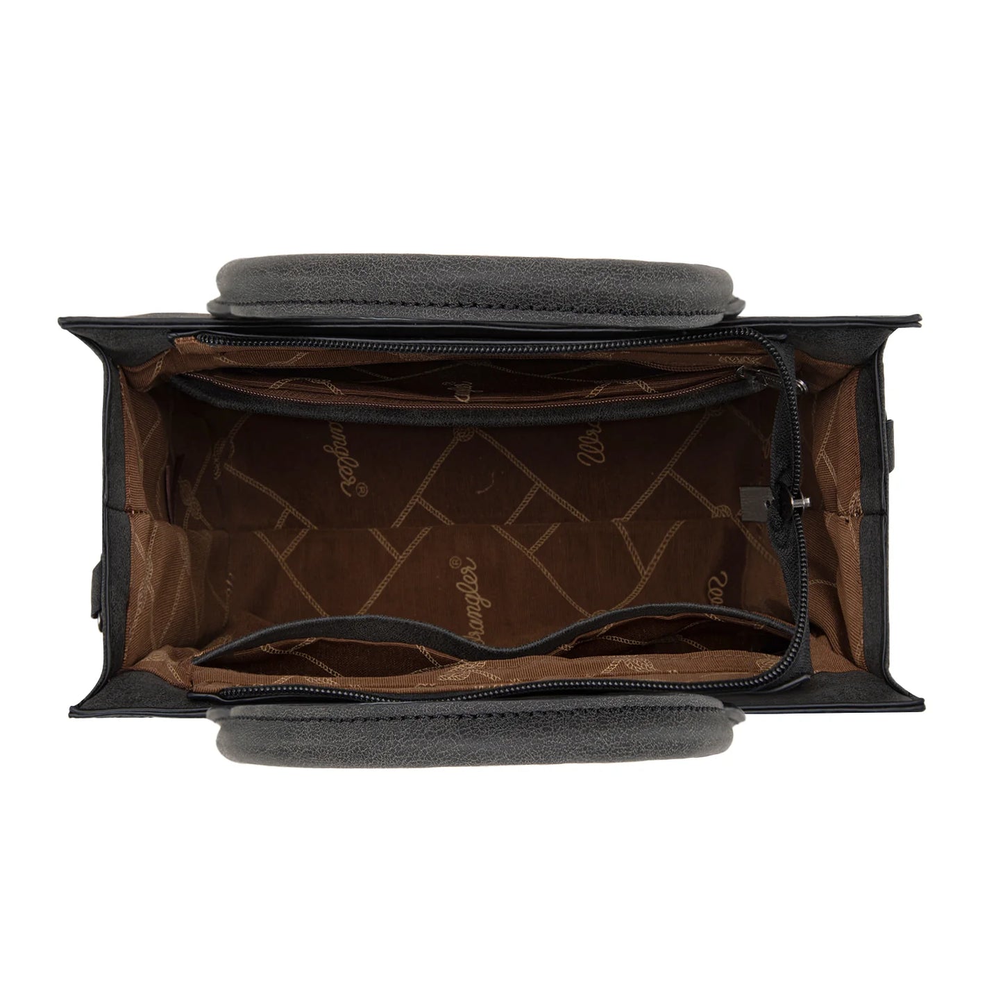 Wrangler Ladies Tooled Aztec Brown Concealed Carry Tote/Crossbody