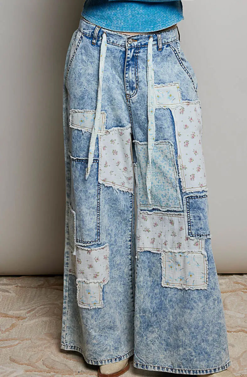 OL Patchwork Denim Pant