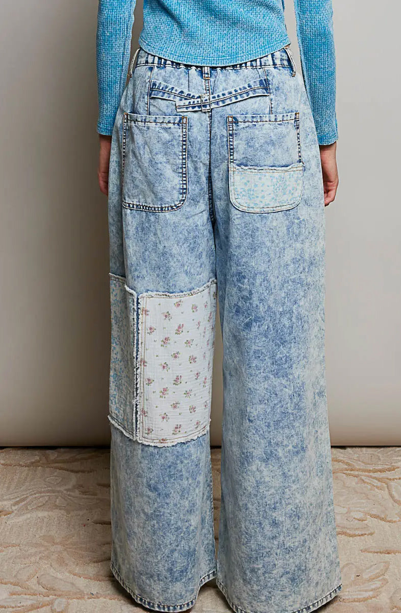 OL Patchwork Denim Pant