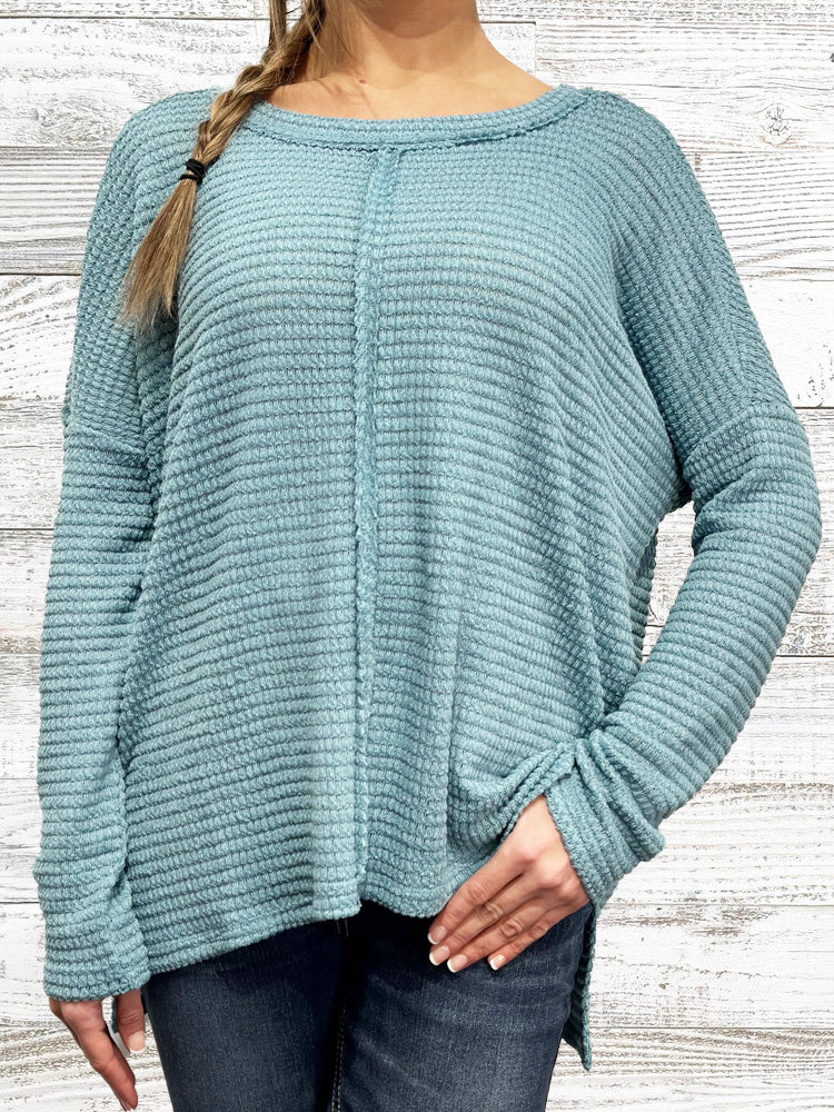 Long Sleeve Waffle Top