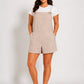 Acid Washed Linen Romper