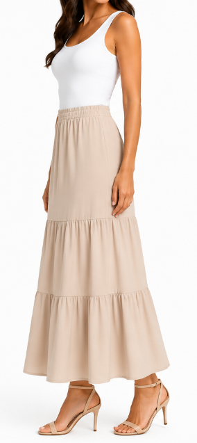 OL Tiered Maxi Skirt