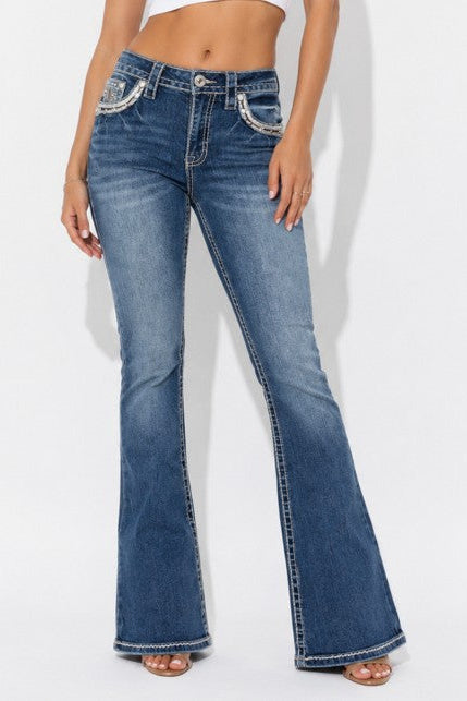 OL Western Blue Premium Bling Jeans