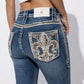 OL Western Blue Premium Bling Jeans