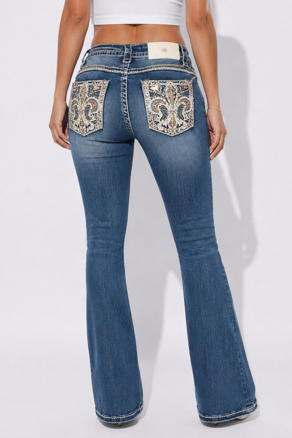 OL Western Blue Premium Bling Jeans