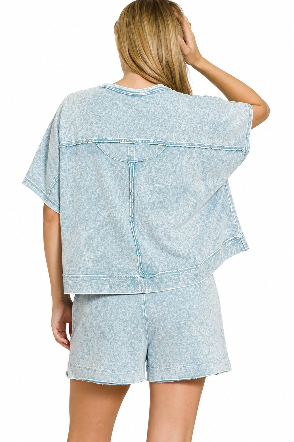 OL Acid Wash Cotton Short Set