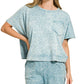 Acid Wash Cotton Short Set