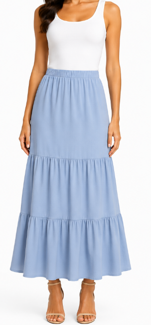 OL Tiered Maxi Skirt
