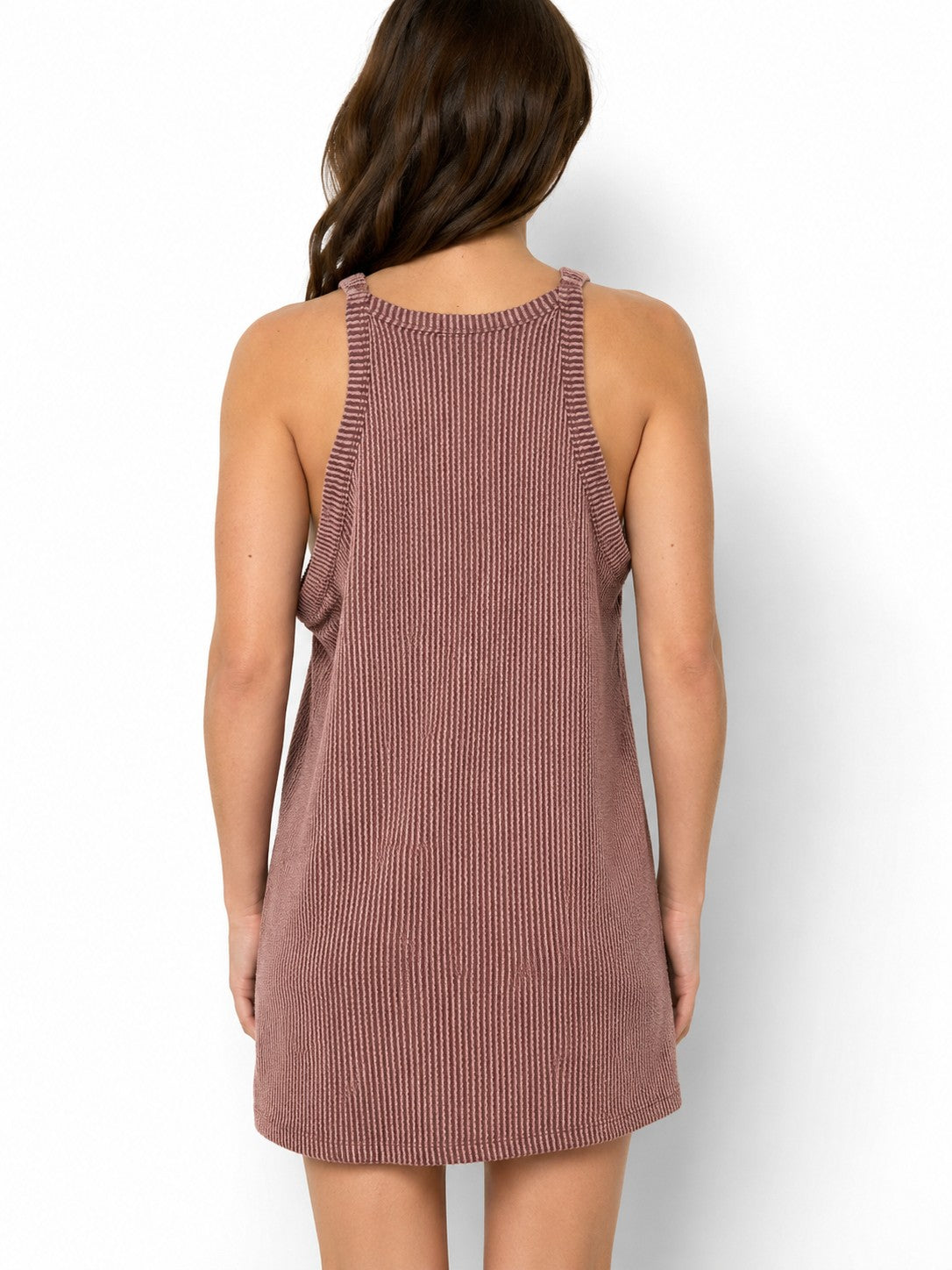 OL Ribbed Mini Romper Dress