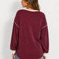 Ribbed Button Sweater