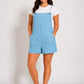 Acid Washed Linen Romper