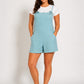 Acid Washed Linen Romper