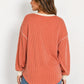 Ribbed Button Sweater