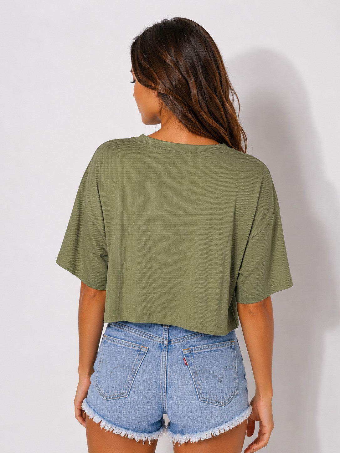 OL Ribbed Crop Box T-Shirt
