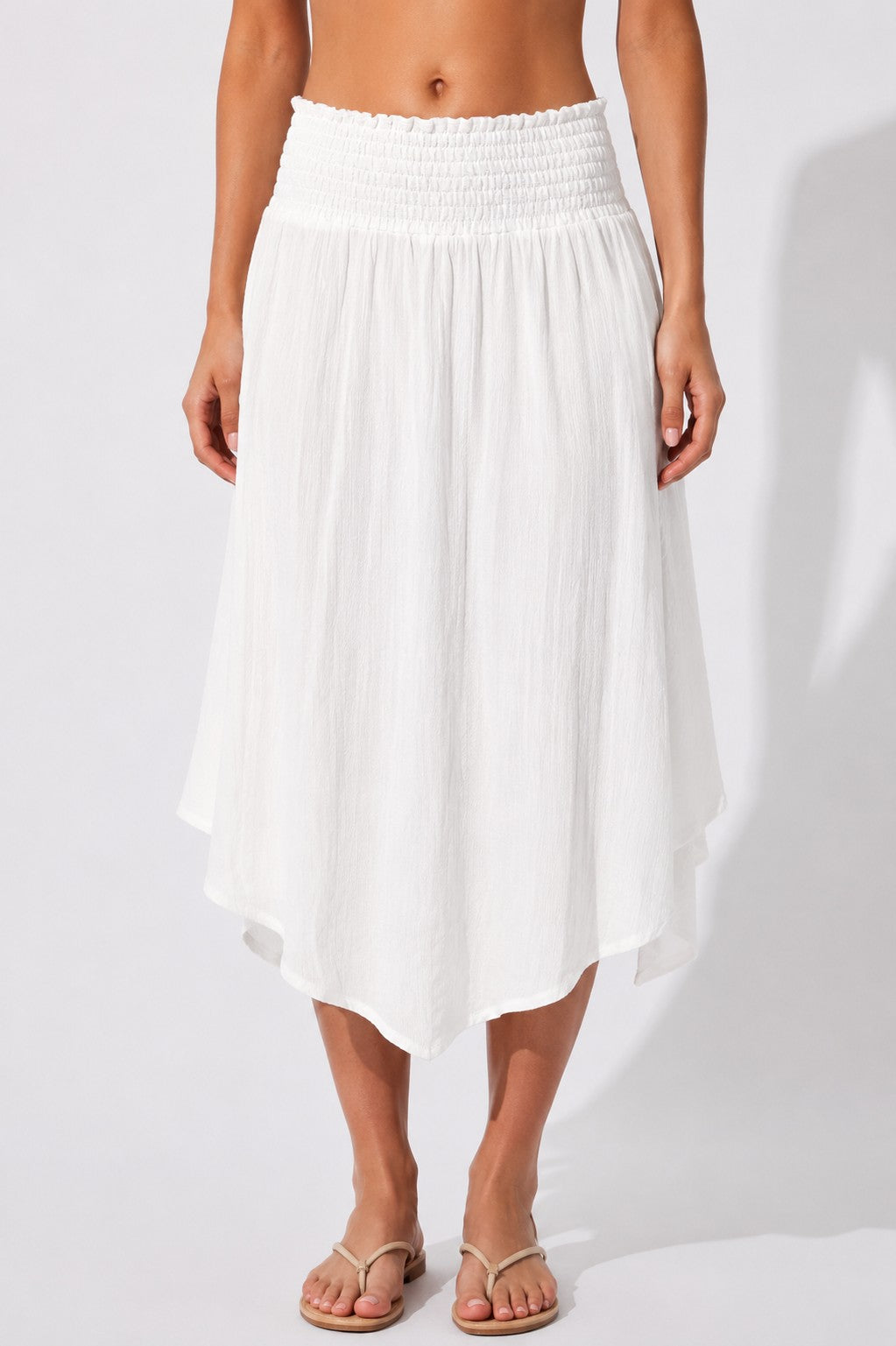 Smocked Maxi-Skirt With Pockets