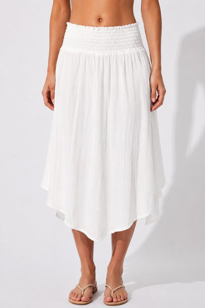 Smocked Maxi-Skirt With Pockets