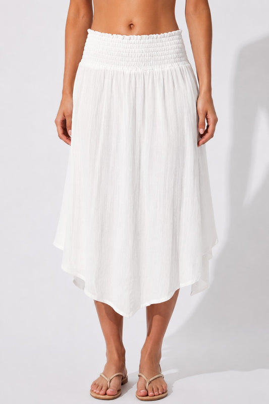 Smocked Maxi-Skirt With Pockets