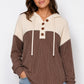 Ribbed Button Hoodie
