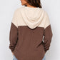 Ribbed Button Hoodie