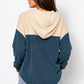 Ribbed Button Hoodie