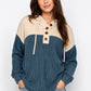 Ribbed Button Hoodie