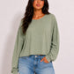 OL Long Sleeve Lightweight Open Back Top