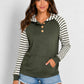 Stripe Button Hoodie